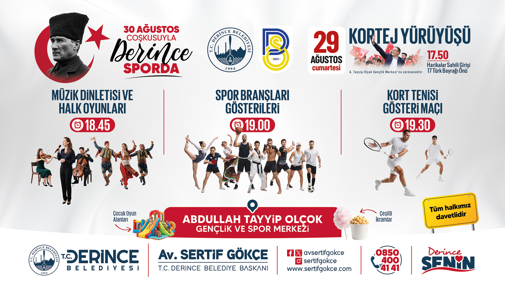 Zafer Bayram��nda Derince�de Spor ��leni