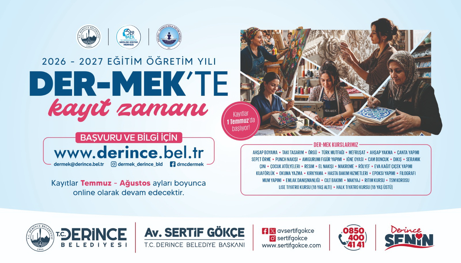 DER-MEK�te Kay�t Zaman� 