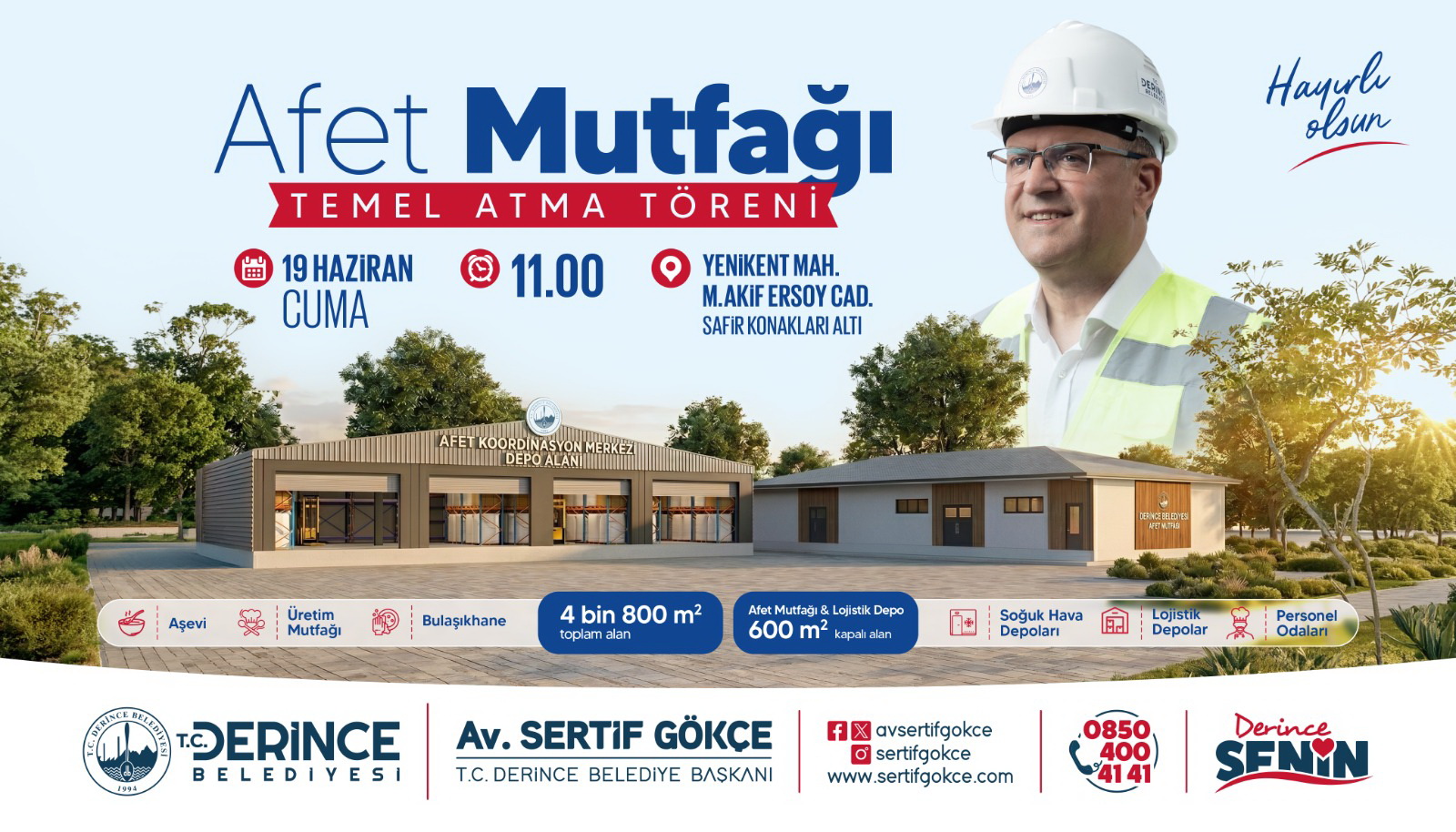 Derince�de Afet Mutfa���n�n Temeli At�l�yor