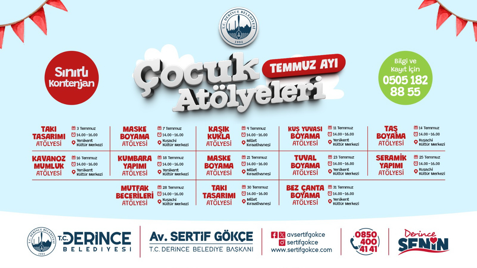 ocuklar in Yaz Atlyeleri Balyor