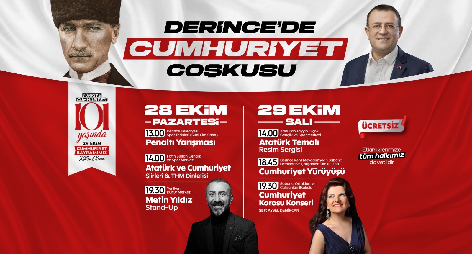 Cumhuriyet Bayram in Derincede ok zel Etkinlikler