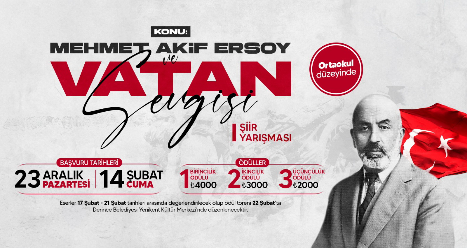 Mehmet Akif Ersoy ve Vatan Sevgisi Yarmasna Bavurular Sryor